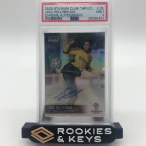 2020 Topps Chrome Stadium Club Jude Bellingham Rookie Auto PSA 9