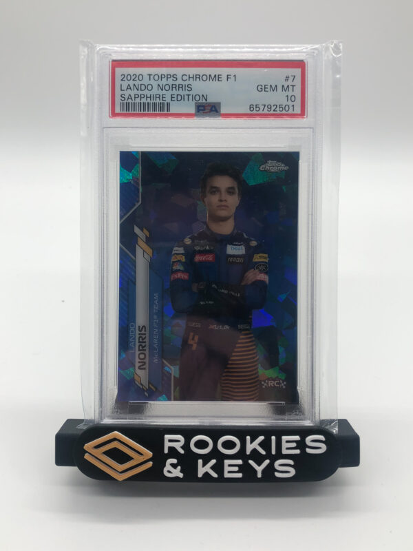 2020 Topps Chrome Sapphire Edition Lando Norris RC PSA 10
