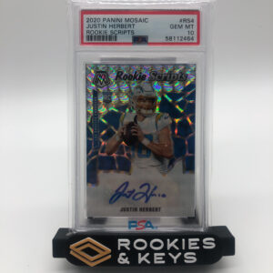 2020 Mosiac Justin Herbert Rookie Scripts PSA 10