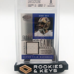 2001 Leaf Jerry Rice Certified Materials Fabric of the Game BGS 8