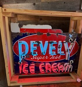Pevely Super Test Ice Cream Neon Sign
