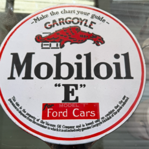 Gargoyle Mobiloil "E" for Ford Cars Sign