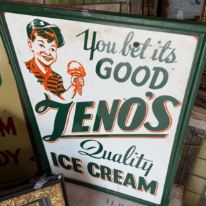 Jenos Ice Cream Sign