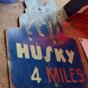 Husky 4 Miles Sign